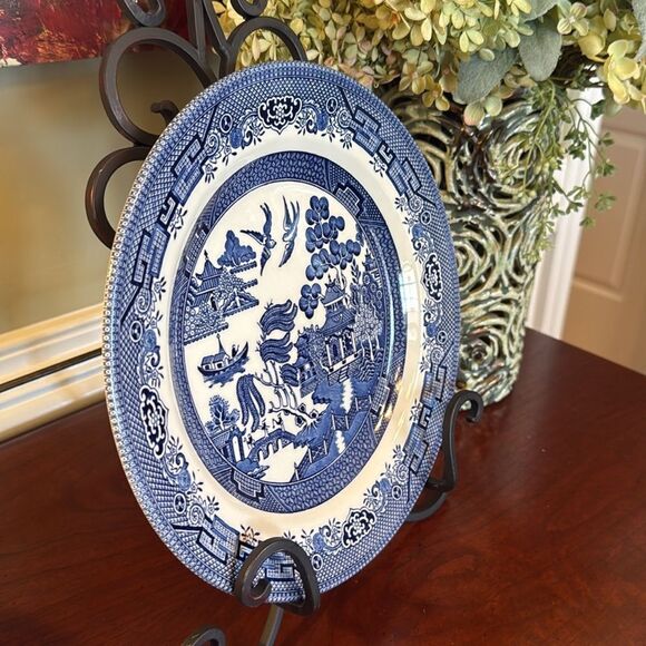 Churchill England Blue Willow Dishwasher & Microwave Safe - Vtg./Great Condition - Picture 4 of 9